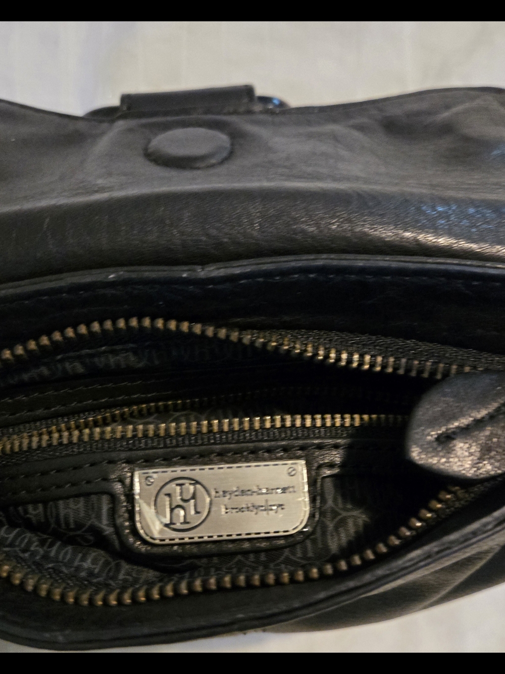 Hayden-Harnett Brooklyn Black Leather, Studded Women Clutch Bag